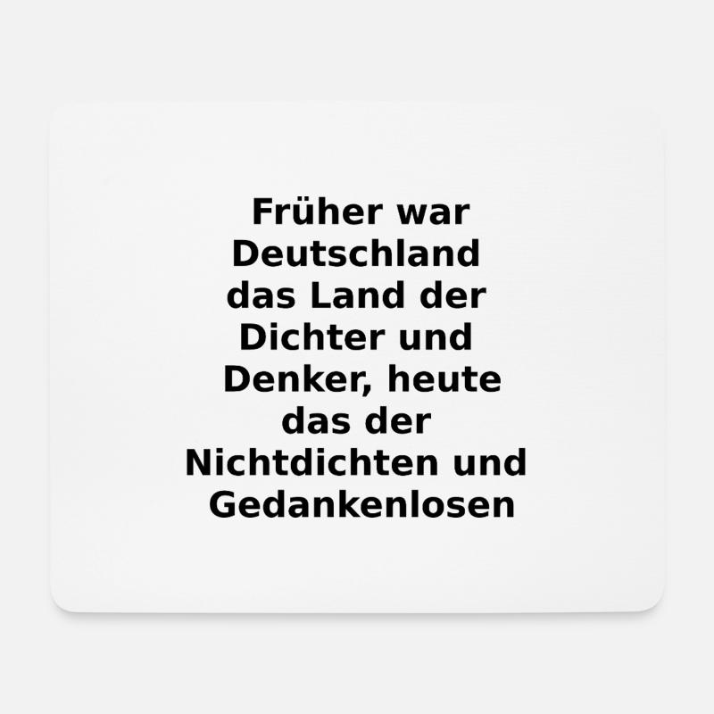 Dichter und Denker? - Mousepad (Querformat) - Weiß