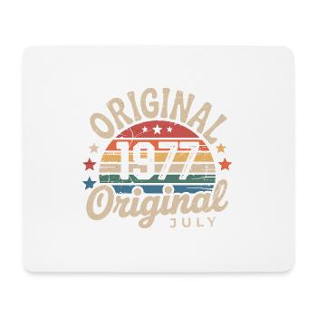 Original Juillet 1977 Anniversaire Vintage Retro - Tapis de souris (format paysage) - blanc - Devant