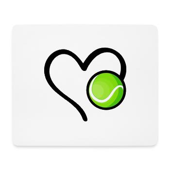 Tennis Heart Tennis Ball - Mouse Pad (horizontal) - white - Front