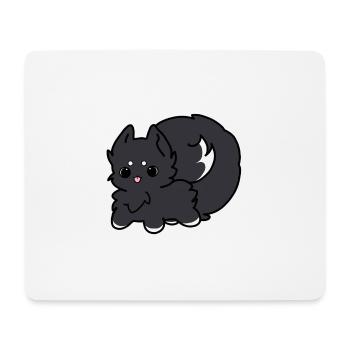 Niedlich Hund Schwarz Weiß - Mousepad (Querformat) - Weiß - Vorne