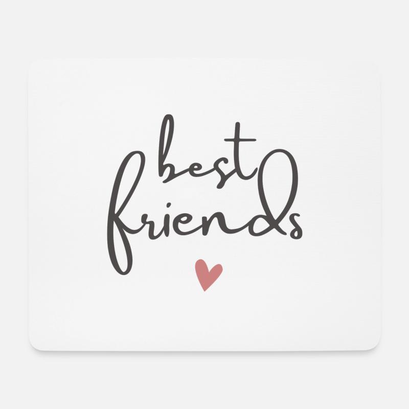 BFF best fried forever saying - Musematte (liggende format) - hvit