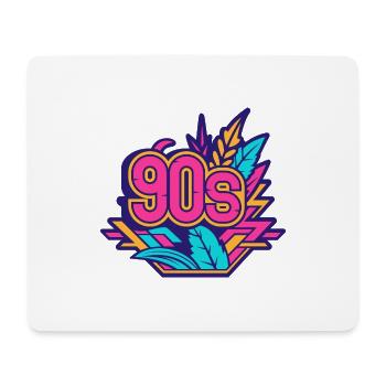 90s Logo - Mouse Pad (horizontal) - white - Front