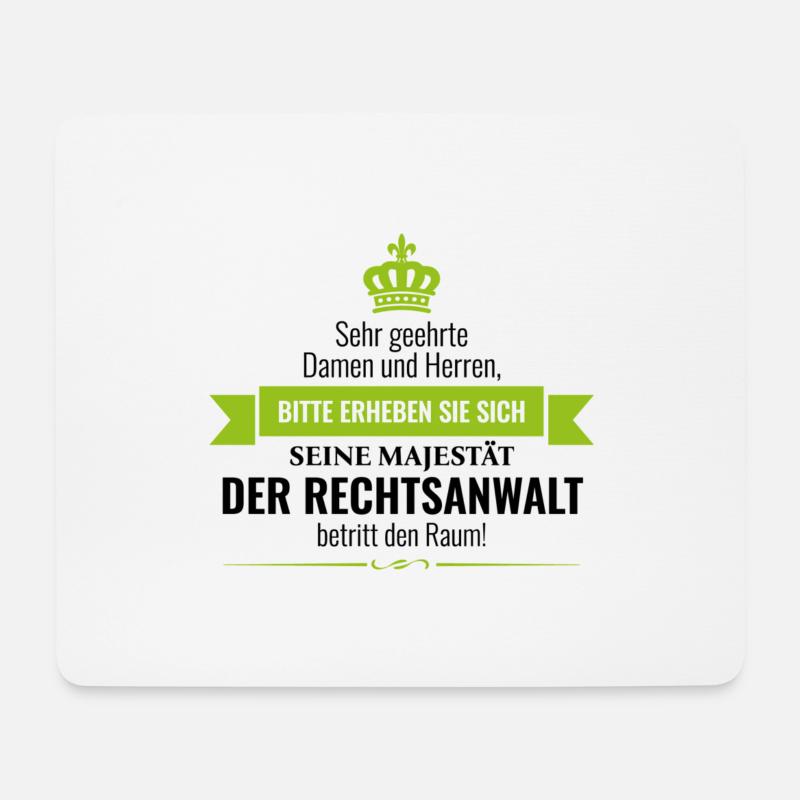 ELSTERJAGD "Majestät Rechtsanwalt 1" - Mousepad (Querformat) - Weiß