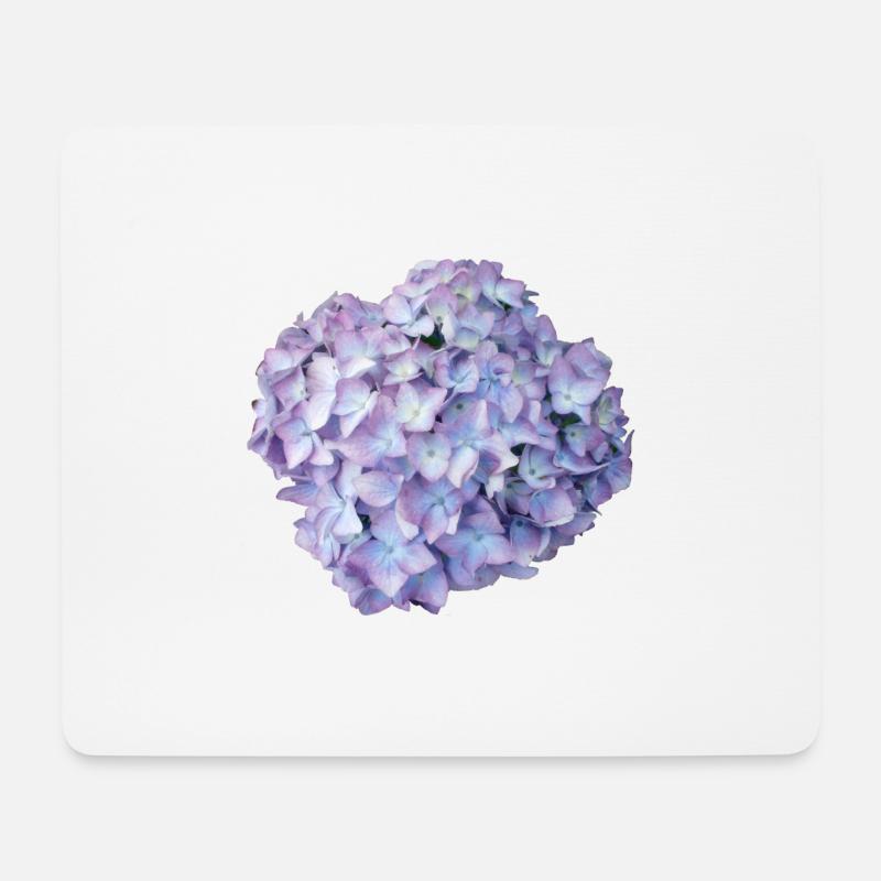Hortensie lila Sommer - Mousepad (Querformat) - Weiß