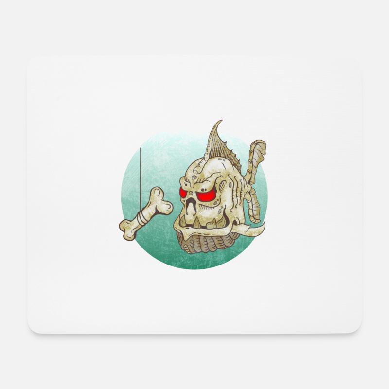 Monster Fish | Fisch - Mousepad (Querformat) - Weiß