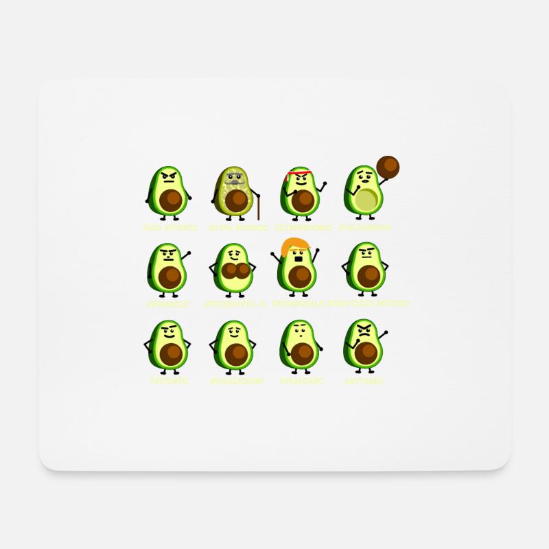 12 Avocados - Mousepad (Querformat) - Weiß