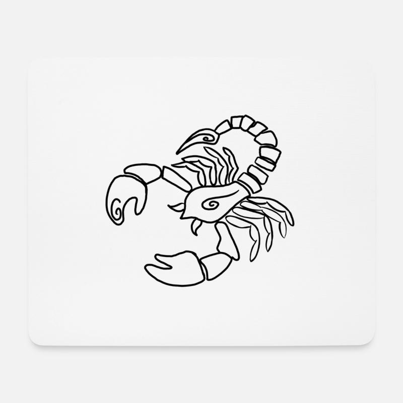 Skorpion - Mousepad (Querformat) - Weiß