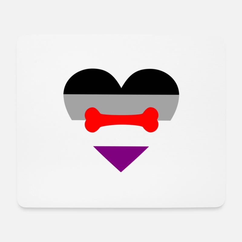 Asexual Puppy Play LGBTQ Pride - Mousepad (Querformat) - Weiß