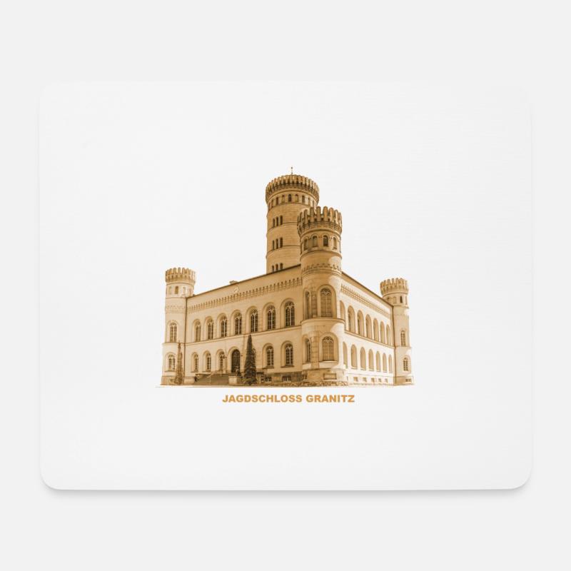 Jagdschloss Granitz Insel Rügen Binz Mecklenburg - Mousepad (Querformat) - Weiß