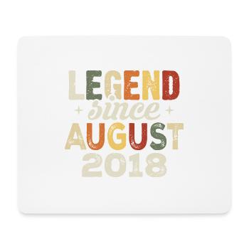 Août 2018 Anniversaire Août 2018 - Août 2018 - Tapis de souris (format paysage) - blanc - Devant