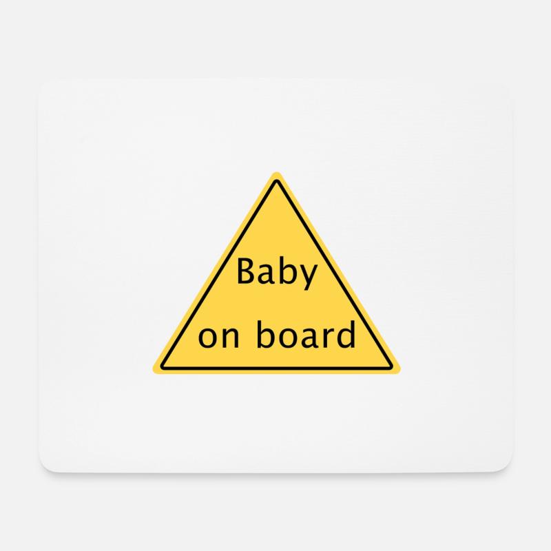 Baby on board - Mousepad (Querformat) - Weiß