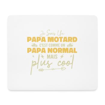 Papa Motard Comme Un Papa Normal Mais Plus Cool - Tapis de souris (format paysage) - blanc - Devant