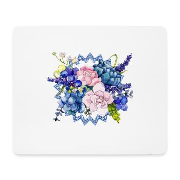 Blumen - Mousepad (Querformat) - Weiß - Vorne