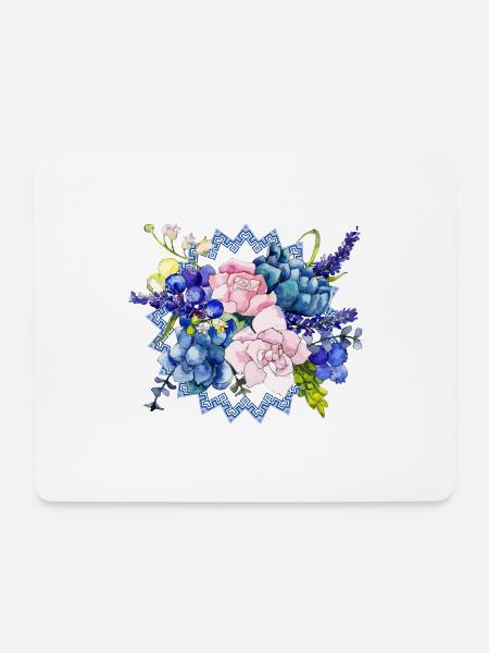 Blumen - Mousepad (Querformat) - Weiß