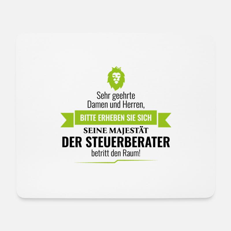 ELSTERJADG "Majestät Steuerberater 1" - Mousepad (Querformat) - Weiß