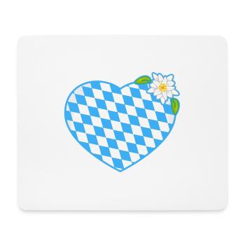Bayernherz - Mousepad (Querformat) - Weiß - Vorne
