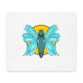 Butterflies are always in - Mousepad (Querformat) - Weiß - Vorne