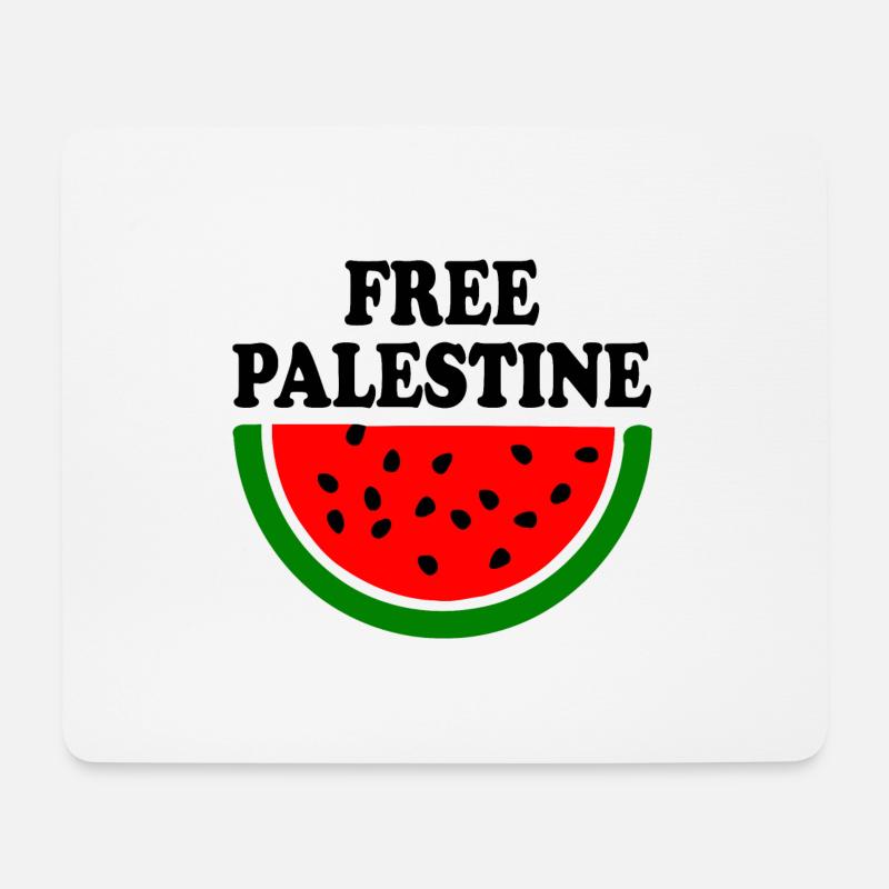 Free palestine Melon pastèque - Tapis de souris (format paysage) - blanc