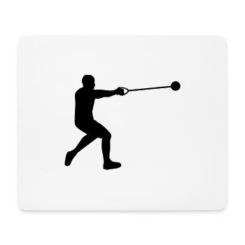 Marteau lancer athlétisme - Tapis de souris (format paysage) - blanc - Devant