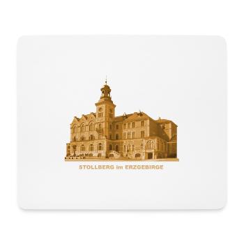 Stollberg Mairie District d’Erzgebirge Ville de Saxe - Tapis de souris (format paysage) - blanc - Devant