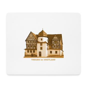 Treuen Schloss Vogtland Sachsen - Mousepad (Querformat) - Weiß - Vorne