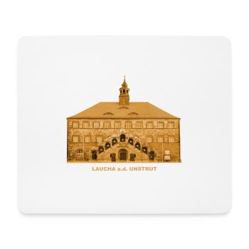 Laucha, mairie, Unstrut, Burgenland, Saxe-Anhalt - Tapis de souris (format paysage) - blanc - Devant