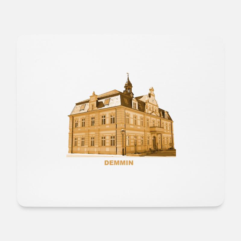 Demmin Rathaus Seenplatte Mecklenburg Vorpommern - Mousepad (Querformat) - Weiß