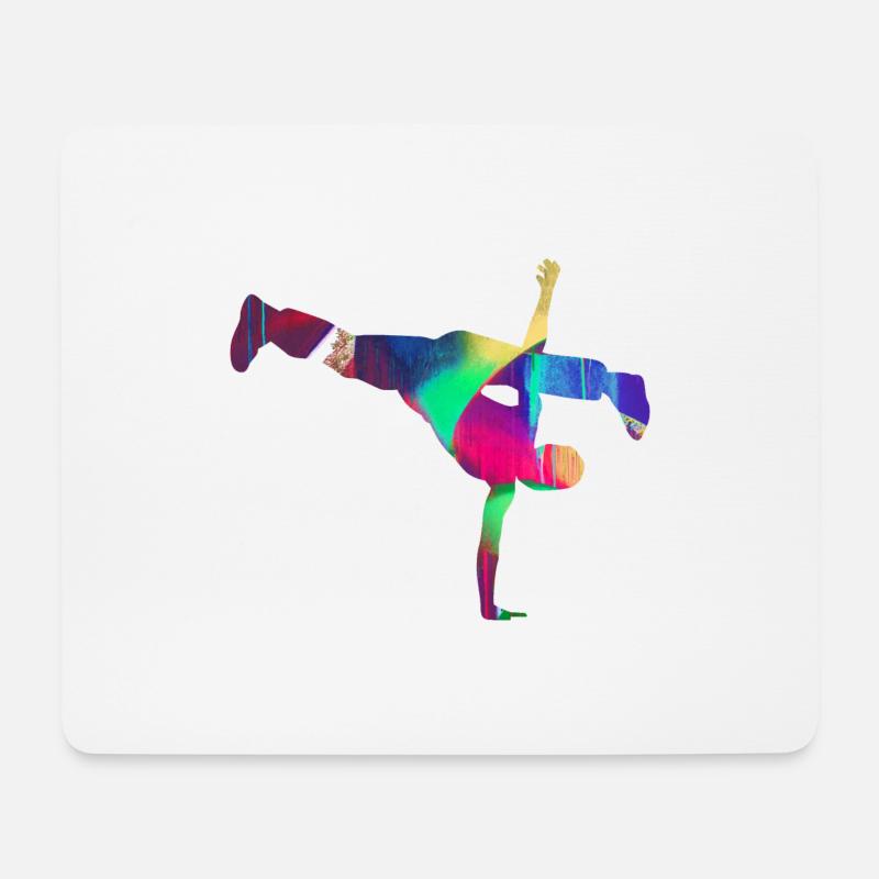 Tanzen, Tänzer, Breakdance, gymnastik - Mousepad (Querformat) - Weiß
