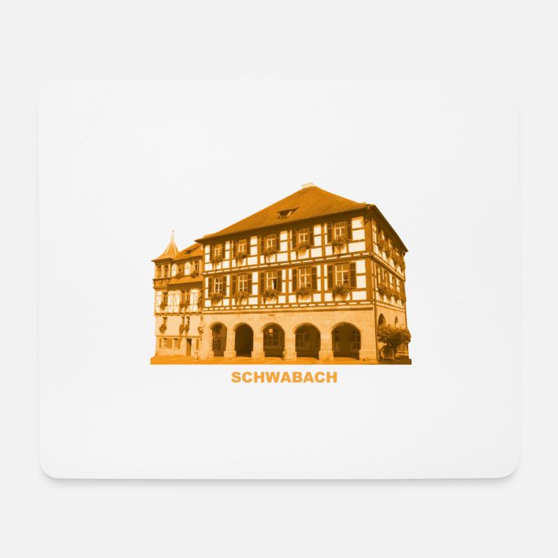 Schwabach Rathaus Mittelfranken Bayern - Mousepad (Querformat) - Weiß