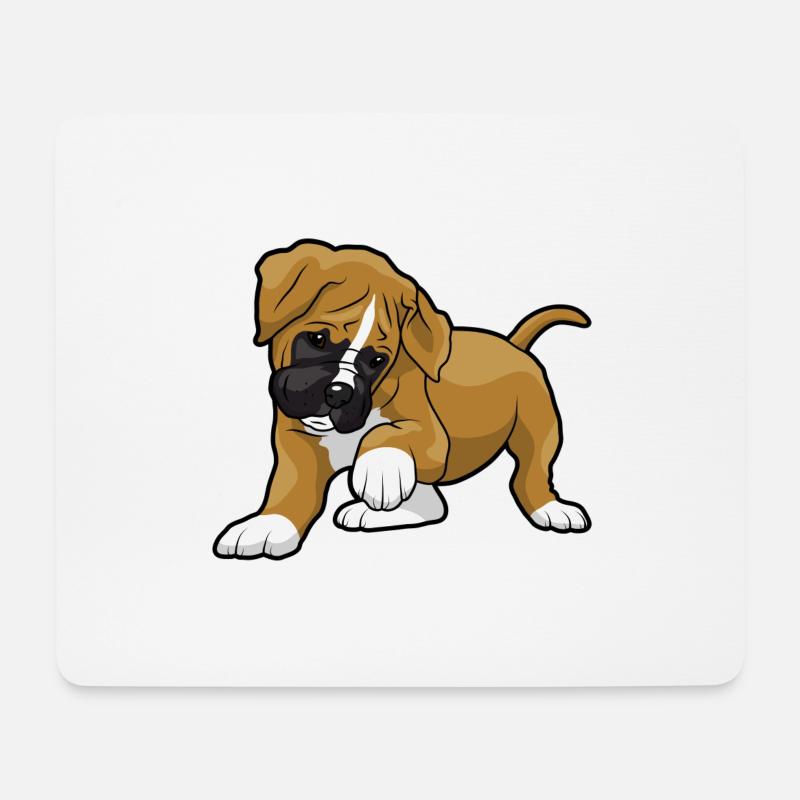 Boxer Dog - Mouse Pad (horizontal) - white