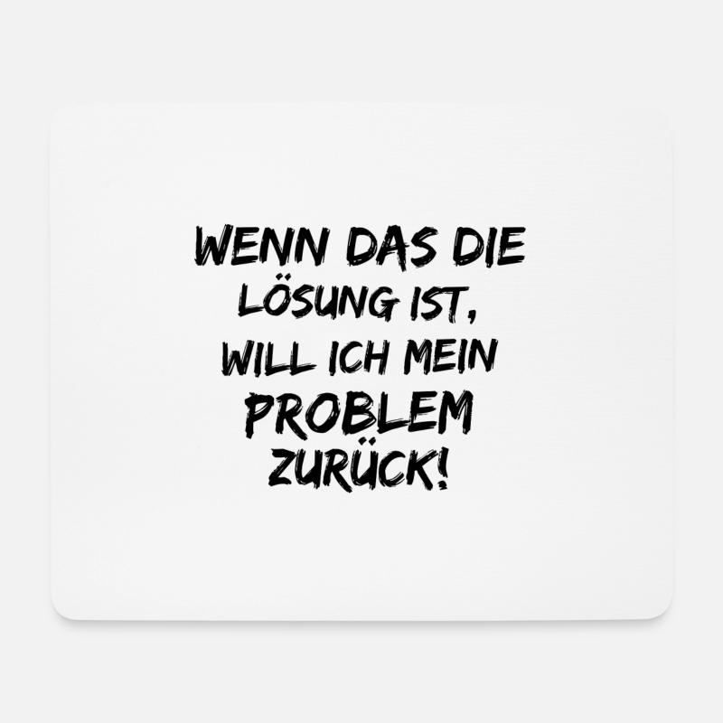 Problem zurück - Mousepad (Querformat) - Weiß