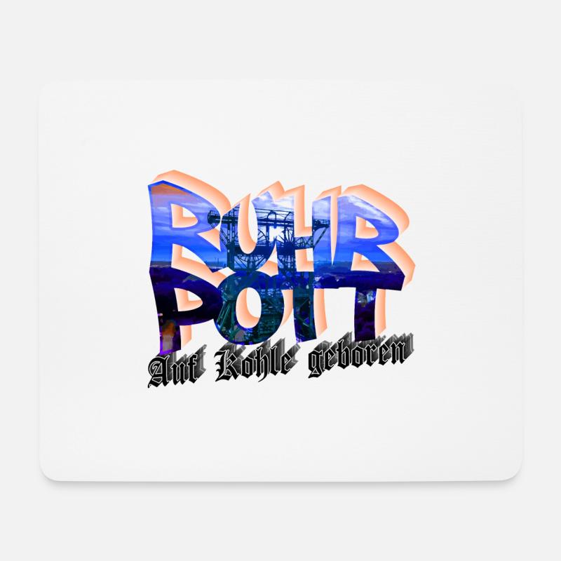 Ruhrpott - Auf Kohle geboren - Mousepad (Querformat) - Weiß