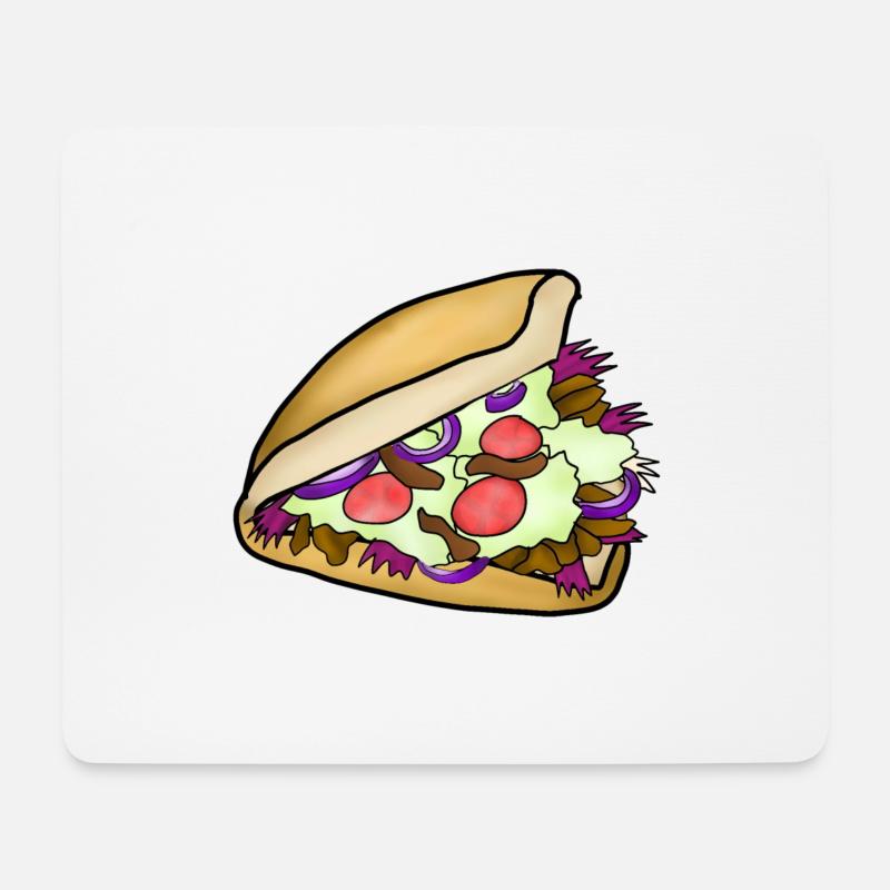 Döner - Mousepad (Querformat) - Weiß