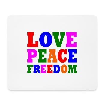 Love peace freedom - Tapis de souris (format paysage) - blanc - Devant