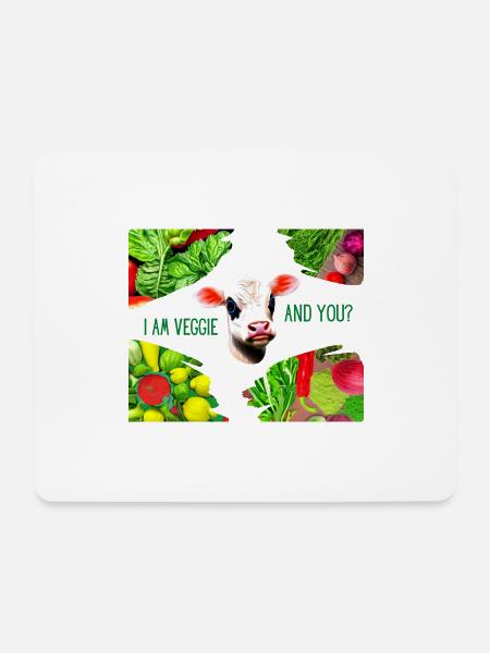 Veggie - Mousepad (Querformat) - Weiß