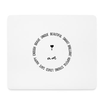 i am - Mousepad (Querformat) - Weiß - Vorne