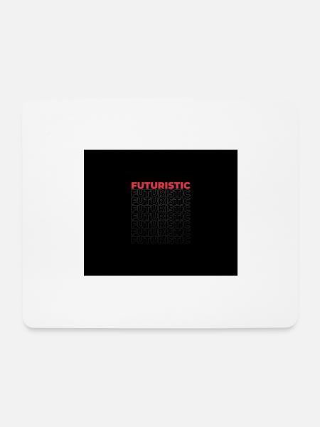 Black And Red Modern Futuristic Graphic Hoodie - Mousepad (Querformat) - Weiß