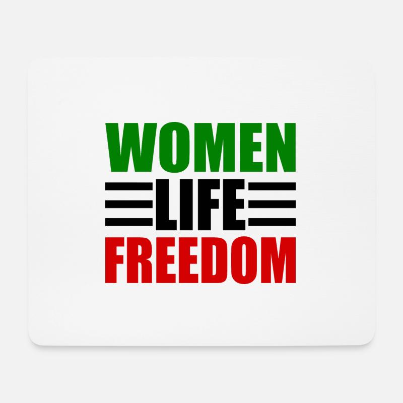 Women life freedom - Mousepad (Querformat) - Weiß