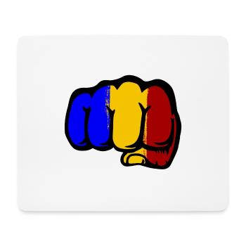 Rumänien Flagge Hand Faust - Mousepad (Querformat) - Weiß - Vorne