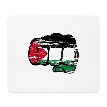 Palestinien Flagge Faust Hand used - Mousepad (Querformat) - Weiß - Vorne