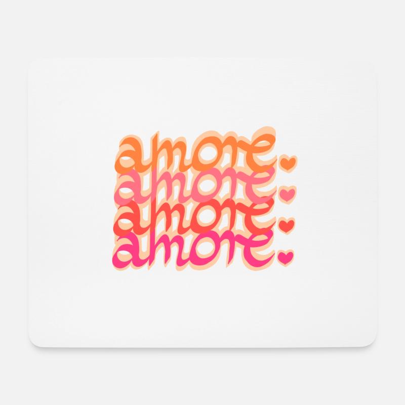 Amor Liebe Love - Mousepad (Querformat) - Weiß