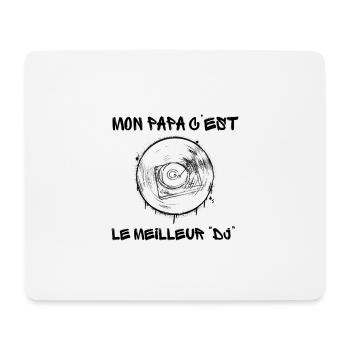 mon papa c est le meilleur dj - Tapis de souris (format paysage) - blanc - Devant