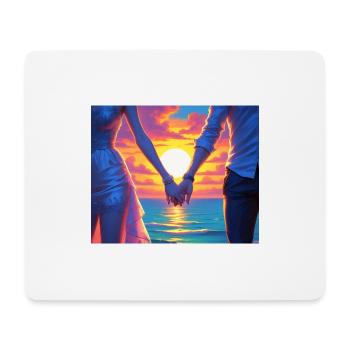 Love in Paradies - Mousepad (Querformat) - Weiß - Vorne
