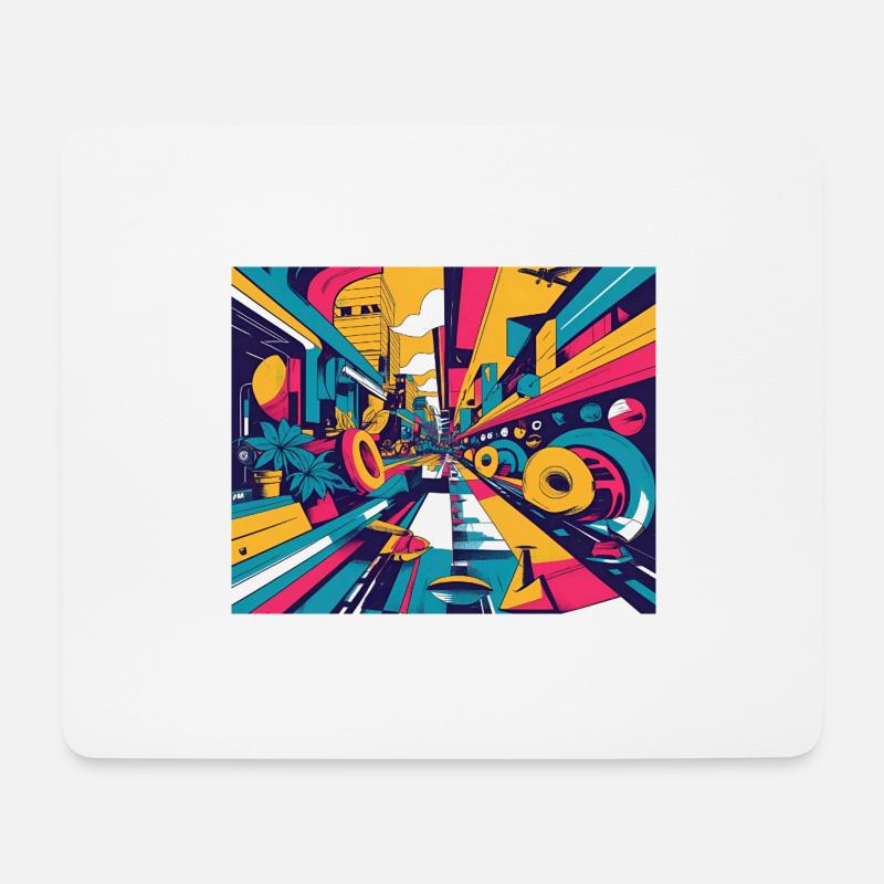 Optische Täuschung - Mousepad (Querformat) - Weiß