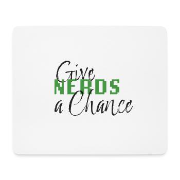 Donnez une chance aux nerds - Tapis de souris (format paysage) - blanc - Devant