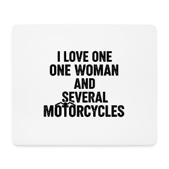 A Woman and Several Motorcycles: Biker Humor - Mouse Pad (horizontal) - white - Front