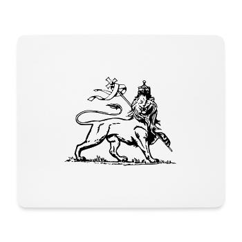 Lion of Judah - Jah Rastafari - Rasta Reggae Roots - Mousepad (Querformat) - Weiß - Vorne