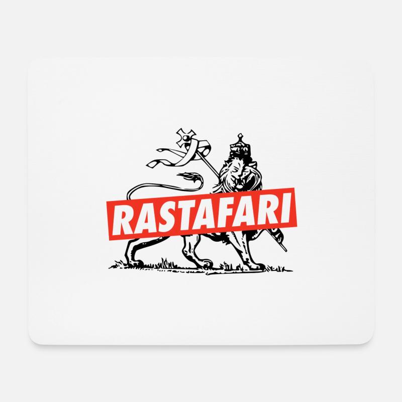 Lion of Judah - Rastafari - Mousepad (Querformat) - Weiß