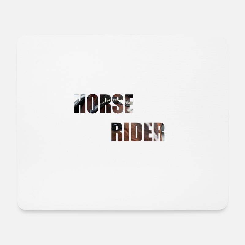 Reiter - Mousepad (Querformat) - Weiß