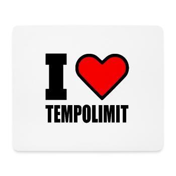 I love tempolimit - Mousepad (Querformat) - Weiß - Vorne